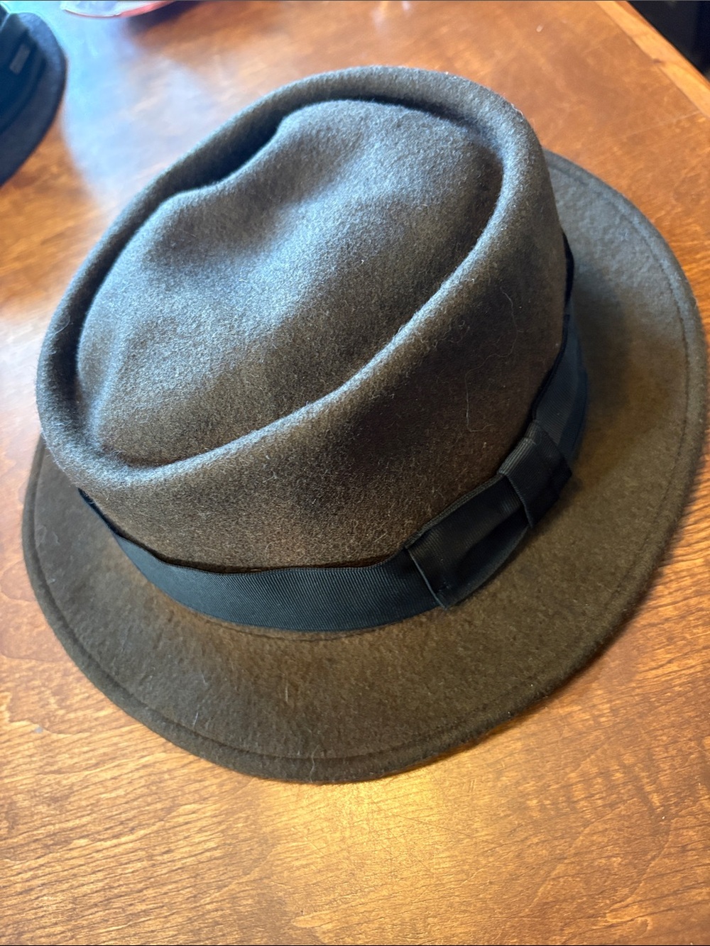 Classic Brown Fedora Hat with Black Band - Men
